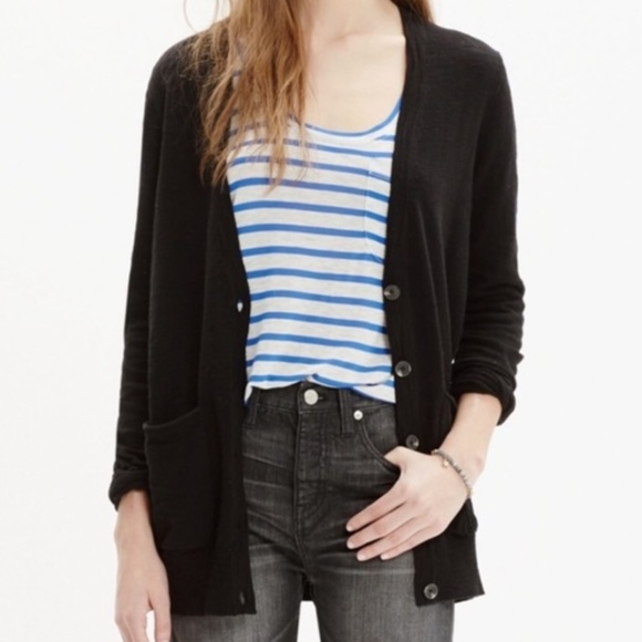 madewell black cardigan